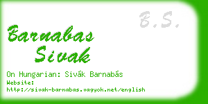 barnabas sivak business card