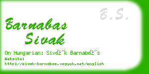 barnabas sivak business card